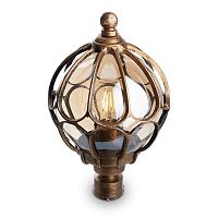 Светильник НТУ-60w на трубу Е27 IP44 черное золото | код 11359 | Feron