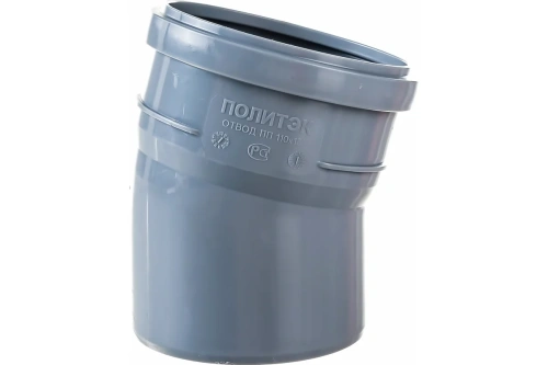 Отвод наружной канализации 110 мм. 15 градусов | код 2491211 | Хемкор