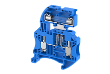 Клемма проходная винтовая 6 мм2 под предохранитель, на 2 подключения, синяя TQF6-BLUE | код 1204260001 | Elmex