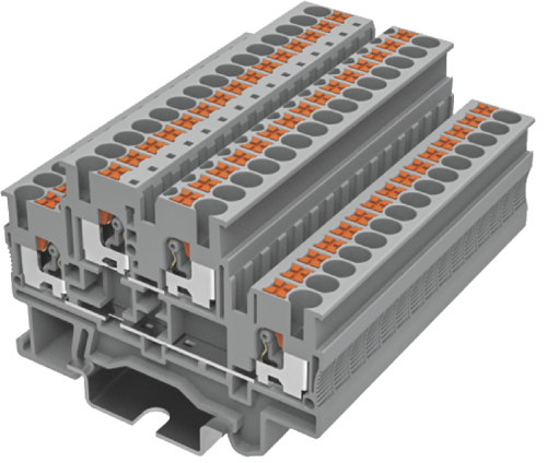 TPD4-2-GY Клемма TP 1-1 проходная 2-уровневая, сеч. 4мм2, сер., шт | код TPD4-2-GY | SUPU