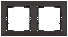 Candela - Рамка двойной розетки, к механизмам серии 21, черный мат | код 2125-820-1284 | Mutlusan