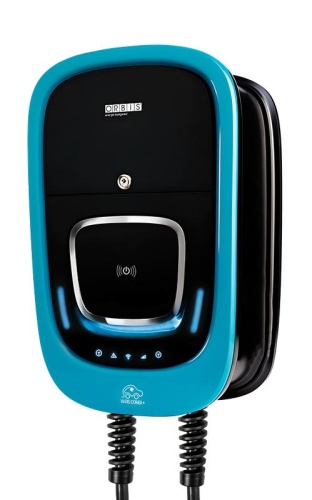 Зарядная станция для электромобилей VIARIS COMBI +, настенная, медленная (AC), 22kW, 2 кабеля Type2, 5м | код OB94P722KA2 | ORBIS