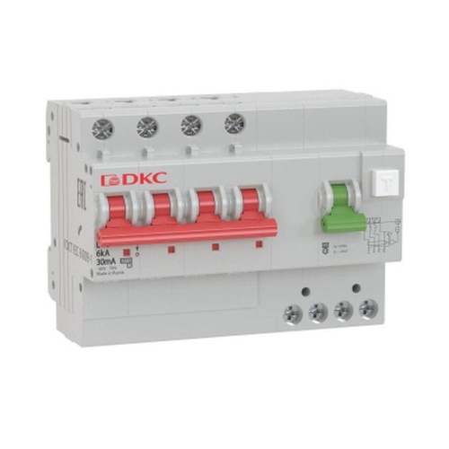 Выключатель автоматический дифференциального тока 4п C 6А 30мА 6кА тип A YON MDV63 | код MDV63-42C6-A | DKC