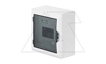 Щит навесной ECO BOX 1x6M, N/PE 2x 2x16+3x10mm2, дымчатая пласт. дверь, белый RAL9003, 198x192x96mm, IP40 | код 2501-01 | Elektro-plast Nasielsk