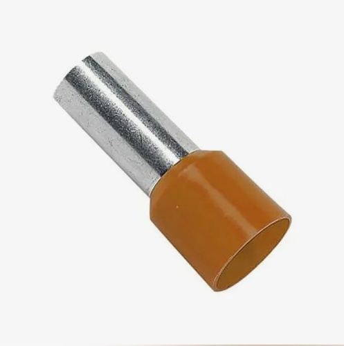 Наконечник-гильза 8 мм с изолир.фланцем 0,50 кв.мм оранжевый (НШВИ) | код ZCE0508OR | Коннектор