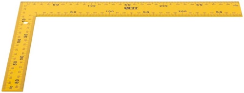 Угольник столярный цельнометаллический желтый, крашеная шкала 200 х 300 мм | код 19625 | FIT фото 4