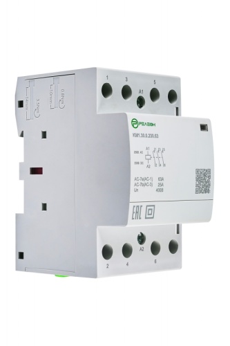KM1.40.0.230.40 Модульный контактор 4НО контакта 40А (~/= 230В AC/DC) | код KM140023040 | РЕЛЕОН