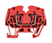 Проходная клемма, тип фиксации провода: пружинный, номинальное сечение: 2,5 мм кв., 24А, 500V, ширина: 5 мм, цвет: красный, тип монтажа: DIN 15 | код 55.703.0053.5 | Wieland