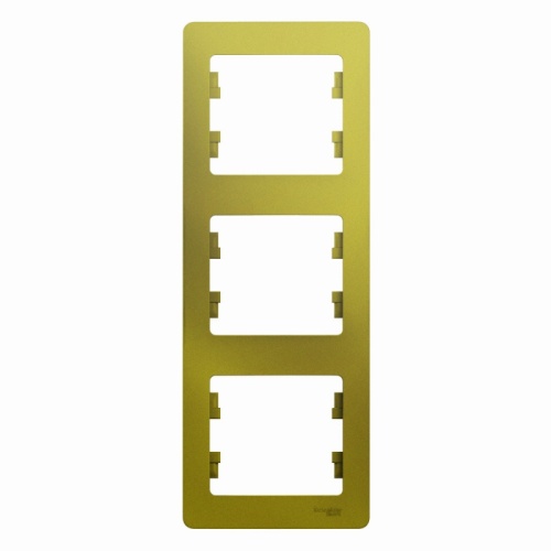 GLOSSA 3-постовая РАМКА, вертикальная, ФИСТАШКОВЫЙ | код GSL001007 | Systeme Electric GLOSSA 3-постовая РАМКА, вертикальная, ФИСТАШКОВЫЙ | код GSL001007 | Systeme Electric