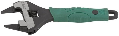 Ключ разводной "Карат" CrV обточенные узкие губки шкала увелич.захват прорезин.ручка 150мм (34мм) FIT 70201 фото 5