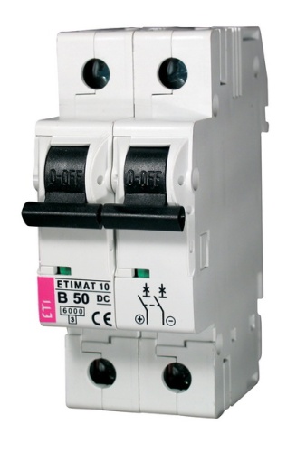 Автоматический выключатель ETIMAT 10 DC 2p В 50A (6 kA) | код 002128721 | ETI Автоматический выключатель ETIMAT 10 DC 2p В 50A (6 kA) | код 002128721 | ETI
