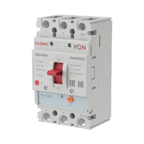 Авт. выкл. YON MGS160 3P 25,6-32A 25kA | код MGS160M-3TAMF0032 | DKC