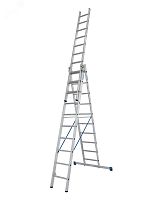Лестница трехсекционная универсальная с допфункцией STABILO 3х10 | код 133762 | KRAUSE
