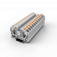 Клемма push-in проходная 2 контакта 16 мм2, серая | код TPI16 | ПРОВЕНТО