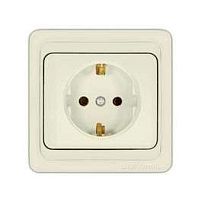 Розетка 1-м СП Валери 16А с заземл. сл. кость UNIVersal | код Б-В0028 | Universal