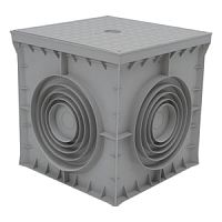 Распределительная коробка с крышкой 400x400x400мм, 4 вывода, пластик, серый цвет | код CP404040 | CETINKAYA PANO