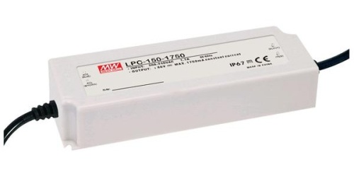 Источник питания AC-DC, 151.2Вт, вход 180...305 В AC, стабилизация тока, выход 1400мА/54...108В, изоляция 3000В AC, пластик IP67 191х63х37.5мм, -25…+50С | код LPC-150-1400 | MeanWell Источник питания AC-DC, 151.2Вт, вход 180...305 В AC, стабилизация тока, выход 1400мА/54...108В, изоляция 3000В AC, пластик IP67 191х63х37.5мм, -25…+50С | код LPC-150-1400 | MeanWell