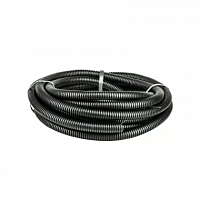 Труба гофрированная 63 мм ПВХ (черная) с зондом легкая | код 16301Ч | RUVinil