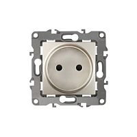 Розетка 2P, 16A-250В, Эра12, шампань, 12-2105-04 | код Б0018257 | ЭРА