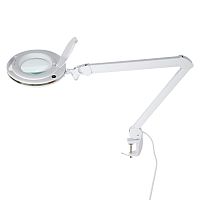 Лупа на струбцине REXANT, круглая, 3D, с подсветкой 60 LED, сенсорный регулятор яркости, белая | код 31-0531 | REXANT
