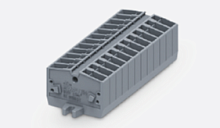 254111 Клемма TB 1-1 на DIN рейку с фикс. фланцами в сборе, 11 конт., сеч 2.5мм2, сер., шт | код 254111 | SUPU