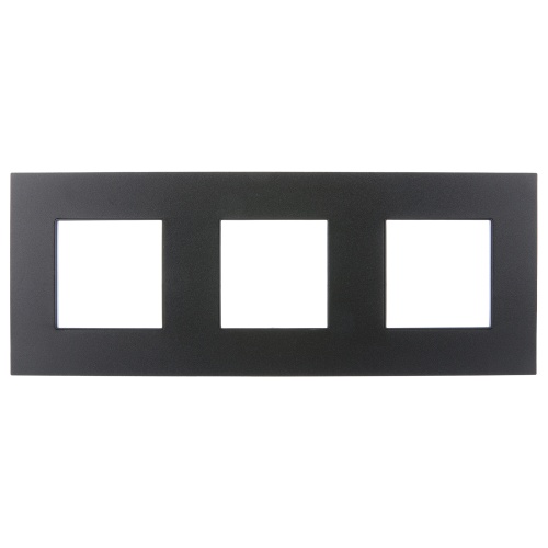 SKANDY Рамка 3-мест. SK-F33Bl металл черн. IEK | код SK-M32-M-K02 | IEK фото 4