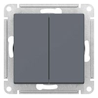 Переключатель перекрестный 2-кл. AtlasDesign 2хсх.7 10АХ механизм грифель | код ATN000773 | Systeme Electric