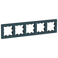 Рамка 5 постов ATLASDESIGN, изумруд | код. ATN000805 | Schneider Electric