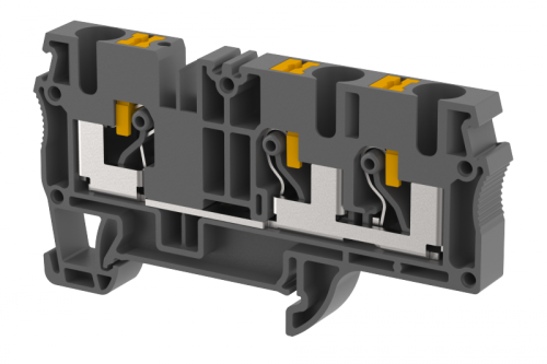 Клемма проходная PUSH-IN 6 мм2, на 3 подключения, черная PQ6-1X2-BLACK | код 3104050005 | Elmex Клемма проходная PUSH-IN 6 мм2, на 3 подключения, черная PQ6-1X2-BLACK | код 3104050005 | Elmex