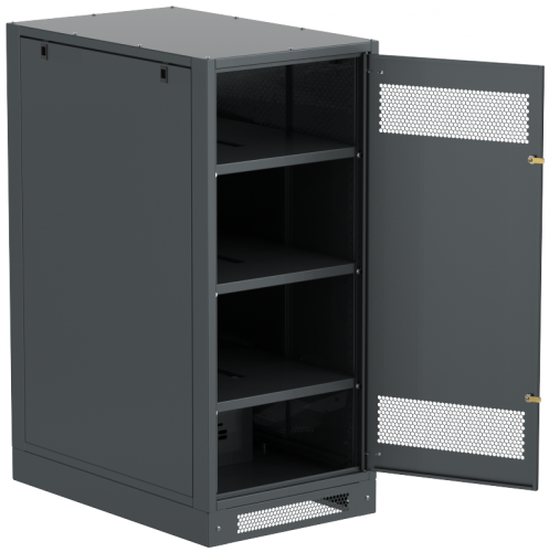 ITK LINEA B Шкаф (пустой) 1350х600мм дверь метал. чер. | код LB05-13H69-M | ITK by IEK