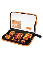 Набор диэлектрических отверток №4, тканевый пенал, 9 предметов, 1000 В, «ПрофиЭлектрик» TDM | код SQ1017-1204 | TDM