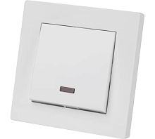 Выключатель 1 кл. с подсветкой 10А белый Сенеж TDM | код SQ1816-0013 | TDM