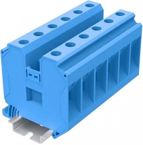 TU35-2-BU Клемма TU 1-1 проходная винтовая, сеч.35мм2, син., шт | код TU35-2-BU | SUPU