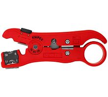 Стриппер для коаксиальных, дата-кабелей, телефонных плоских кабелей | код KN-166006SB | KNIPEX