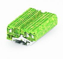 225957 Клемма ТА 1-2 заземл.,плоско-пруж. зажим, сеч. 2.5мм2, желто-зел, шт | код 225957 | SUPU