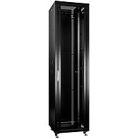 Cabeus SH-05C-47U60/60-BK Шкаф монтажный телекоммуникационный 19 напольный для распределительного и серверного оборудования 47U 600x600x2277mm (ШхГхВ) передняя стеклянная и задняя сплошная металлическая двери, ручка с замком, цвет черный (RAL 9004) Код то