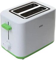 Тостер Braun HT1010GR 900Вт белый/зеленый | код 1943128 | Braun
