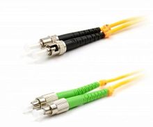 Патч-корд оптический LANMASTER, LSZH, дуплексный, FC/APC-ST/UPC, SM OS2, 7.0 м | код LAN-2FC-2ST/SAU-7.0 | LANMASTER