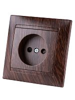 Розетка 2П 10А 250В с защ. шт. венге Лама TDM | код SQ1815-0410 | TDM