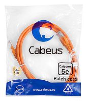 Cabeus PC-UTP-RJ45-Cat.5e-2m-OR-LSZH Патч-корд U/UTP, категория 5е, 2xRJ45/8p8c, неэкранированный, оранжевый, LSZH, 2м | код 9523c | Cabeus