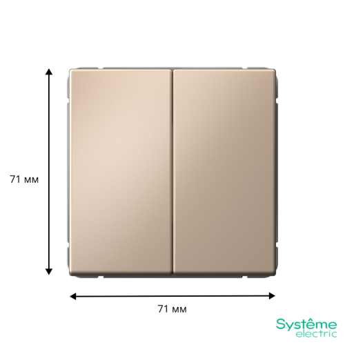 ARTGALLERY 2-клавишный ВЫКЛЮЧАТЕЛЬ КНОПОЧНЫЙ, 10АХ, механизм, быстрозажимные клеммы, ПЕСОЧНЫЙ | код GAL001217S | Systeme Electric фото 2