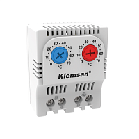 680 003, Термостат сдвоеный KLM TM 12 Thermostat Heat-Cool - Регулирование нагревания,охлаждения, вентиляции NO,NC | код 0.0.0.6.80003| KLEMSAN