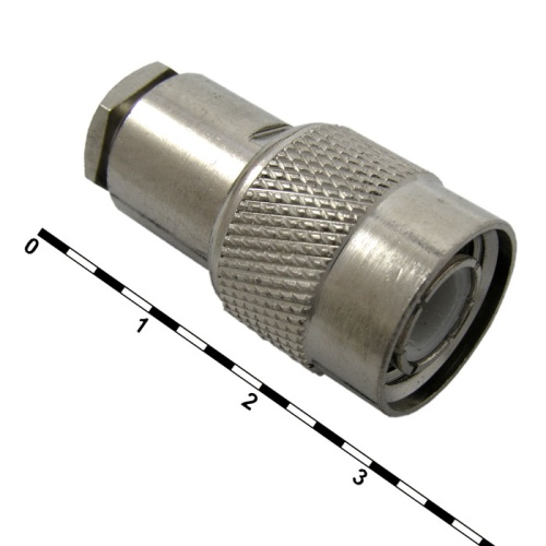 Разъём высокочастотный RUICHI TNC-S58P, вилка на кабель RG-58 под пайку | код 61382 | Ruichi Разъём высокочастотный RUICHI TNC-S58P, вилка на кабель RG-58 под пайку | код 61382 | Ruichi