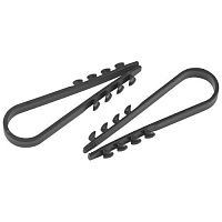 Дюбель-хомут для круглого кабеля 19-25 мм чёрный (10 штук) NO-224-561 | код Б0066259 | ЭРА