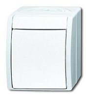 Переключатель 1-клавишный, IP44, для открытого монтажа, серия ocean, цвет альпийский белый 2601/6 W-54-500 | код 2CKA001085A1632 | ABB