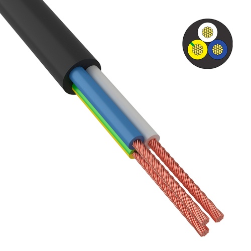 Провод соединительный ПВС 3х0,75 мм кв 200 м черный ГОСТ 7399-97 | код 01-8043-4 | REXANT Провод соединительный ПВС 3х0,75 мм кв 200 м черный ГОСТ 7399-97 | код 01-8043-4 | REXANT