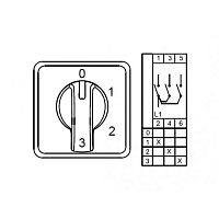 800 258, CS080108L, Многоступенчатые переключатели - 1 полюс, 0-3 80 A 60градус. (MOQ 1000) | код 0.0.0.8.00258 | KLEMSAN