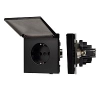 Механизм розетки SCT-TENDO-MCP-PL-BK 230В 16А влагозащ. Arlight054091