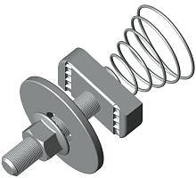 Комплект соединительный 8х50 для STRUT-профиля с конусной пружиной TDZ EKF | код ksst8x50-TDZ | EKF