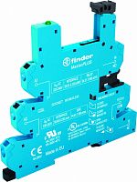 Розетка MasterPLUS с безвинтовыми клеммами Push-in для реле 34 серии, питание 24В АС/DC, в комплекте пластиковая клипса, опции: LED | код 93660024 | FINDER